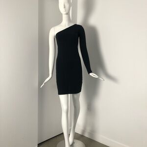 NØGAARD PAA STRØGET One-Shoulder Black Dress